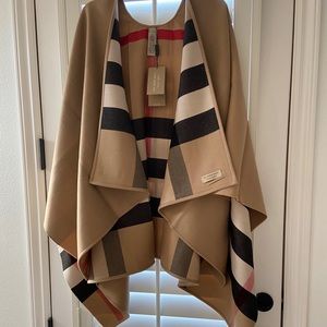 Burberry Wool Poncho for Women - Brand New